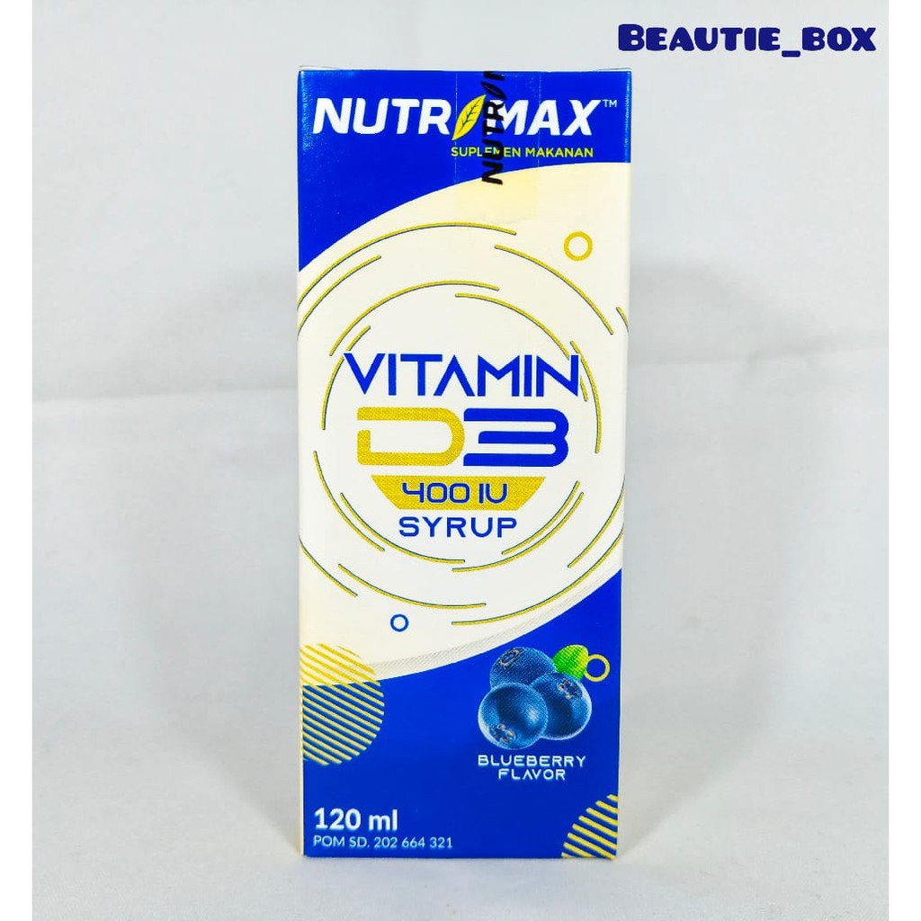 Jual Nutrimax Vitamin D3 400 IU Syrup Isi 120 ml (Blueberry Flavor