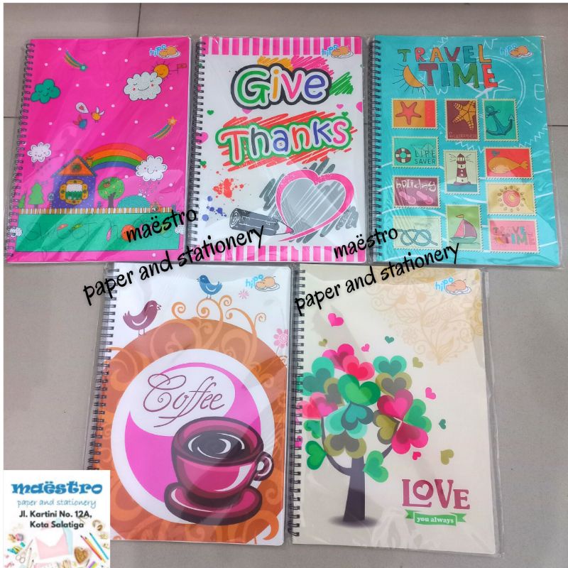 

Hippo Notes Spiral A4 / Deli / Note Book Hipo / Spiral Book / Buku Tulis