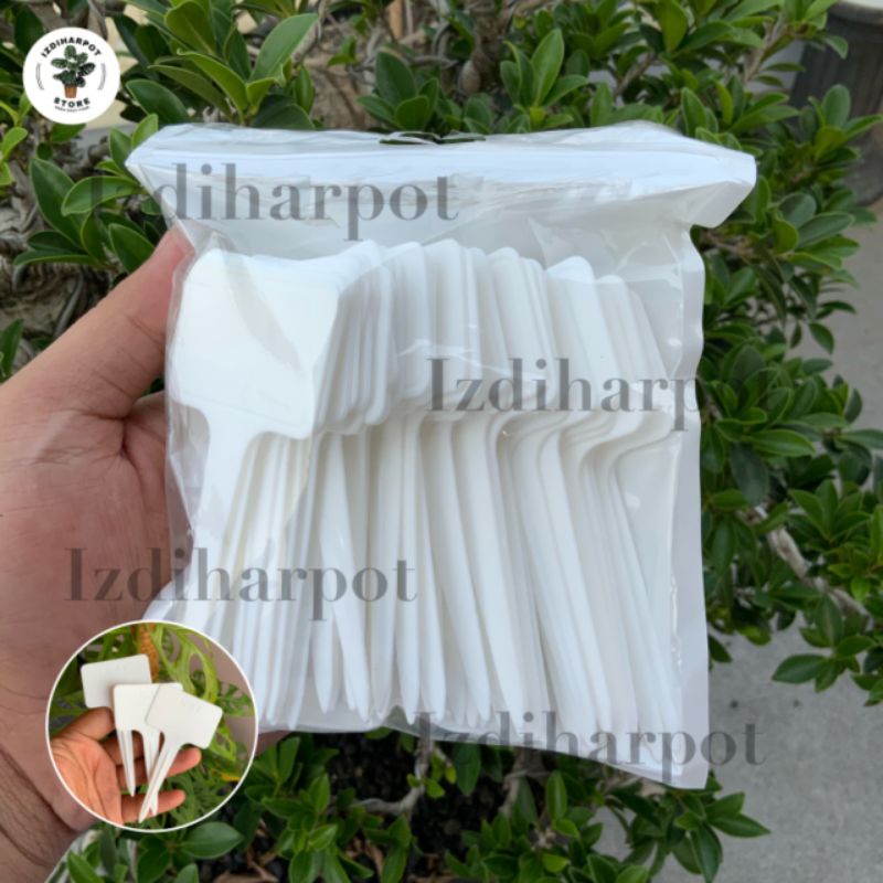 label tag TANCAP tanaman warna putih name tag - PACK ISI 50 PCS TANCAP