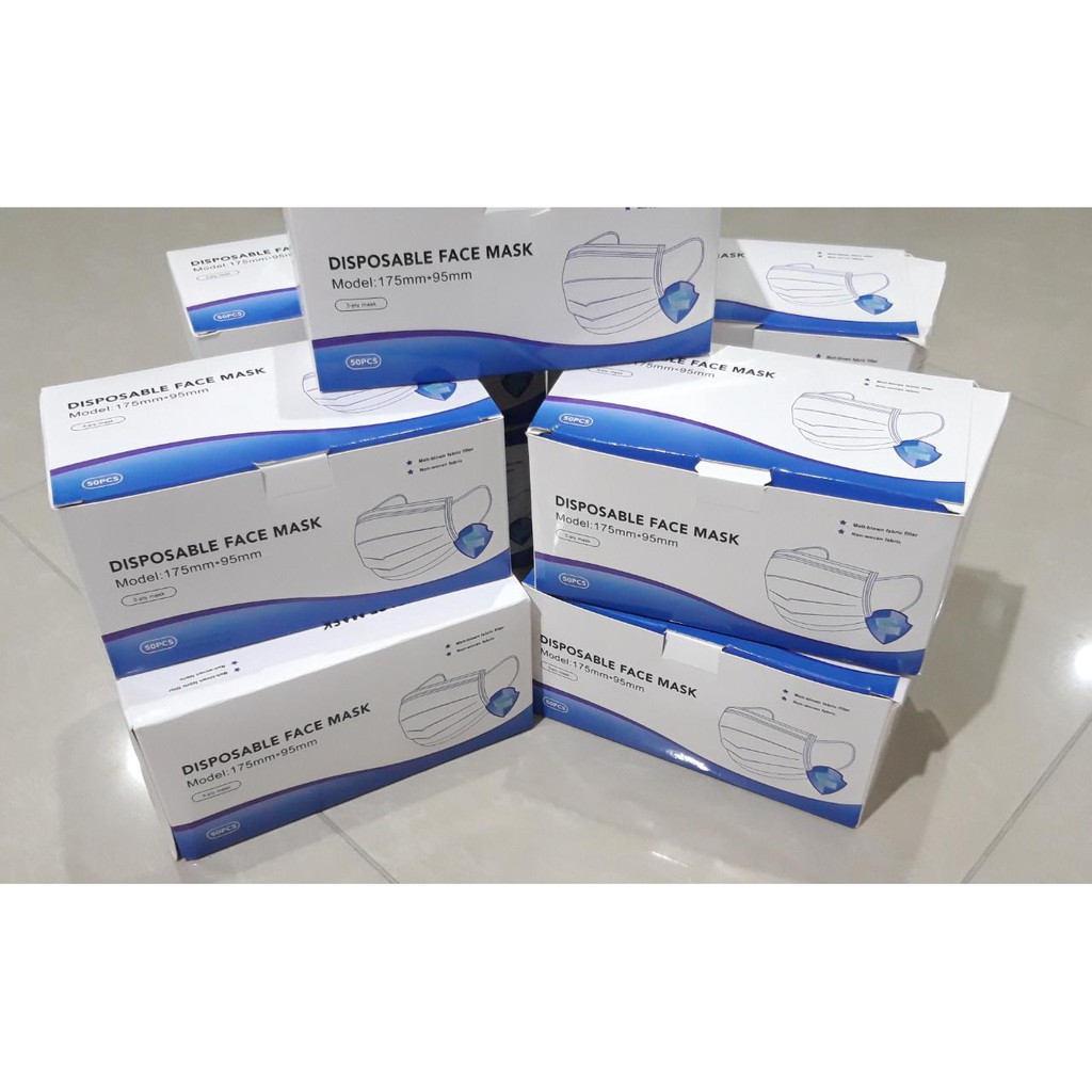 Download Ecer Disposable Face Mask Masker Medis Shopee Indonesia PSD Mockup Templates