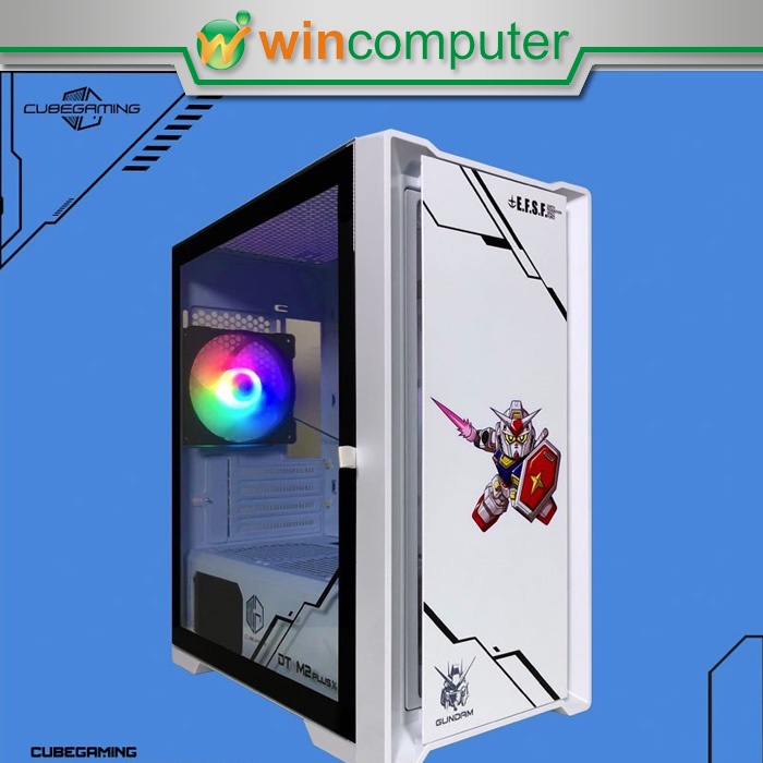 Cube Gaming Gundam - Tempered Glass Window, mATX, 1x Rainbow Fan