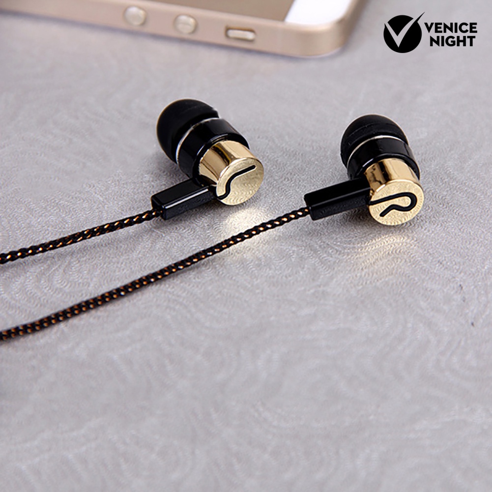 (VNEP) (Berkabel) Earphone In Ear Bass Stereo Bahan Metal Untuk Handphone / PC