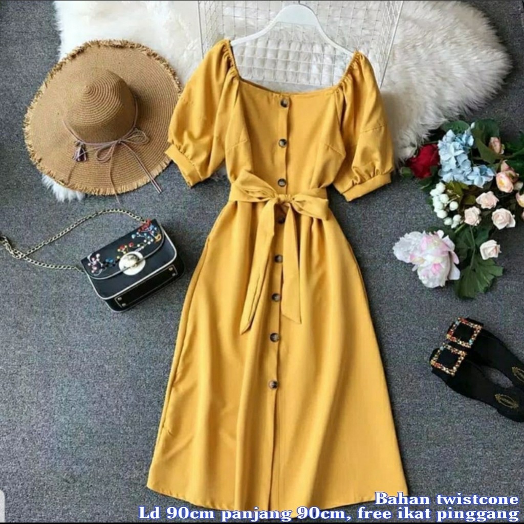 *[RXFK] Dress Miora / Long Dress Korea / Dress Wanita / Dress / Casual Dress