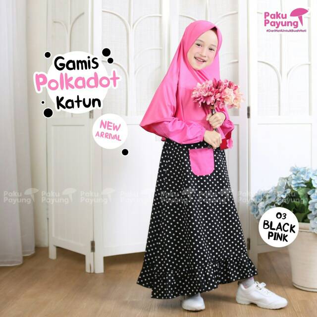 PAKUPAYUNG POLKADOT | GamisPakupayungPolkadotAnak GamisAnakbermotif GamisAnakPolkadot