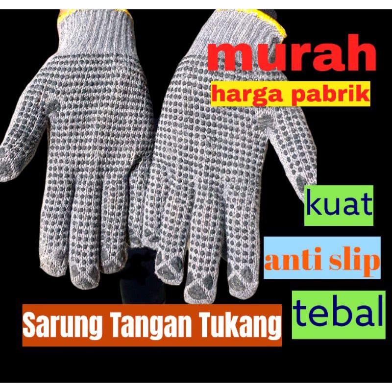 Sarung Tangan Kerja Bintik Karet  Grosir