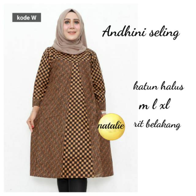 Batik Tunik Andini Seling Modern Fashion Wanita Batik Solo