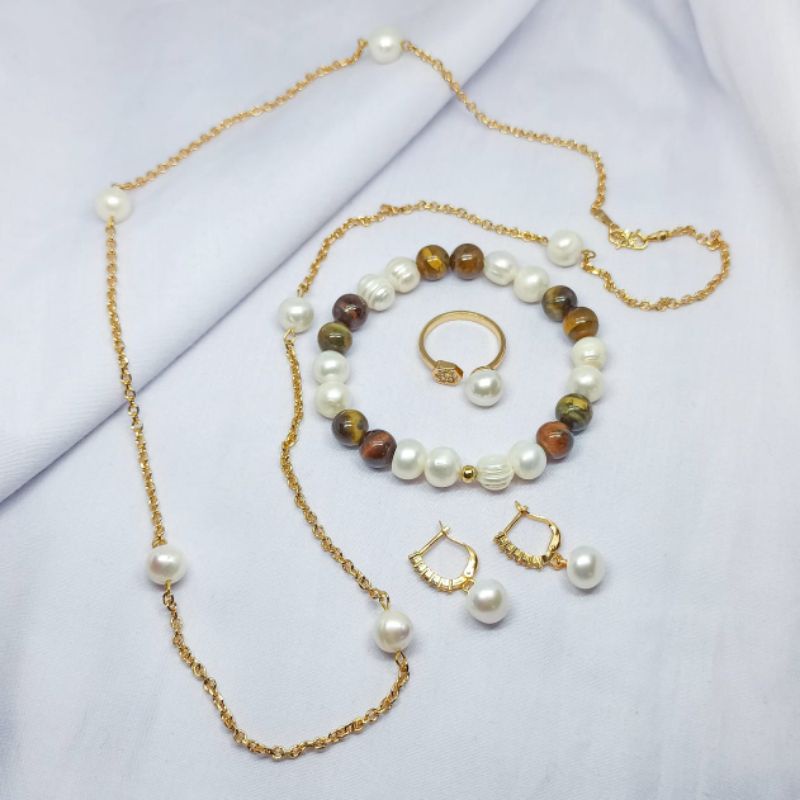 SET KALUNG MUTIARA LOMBOK ASLI