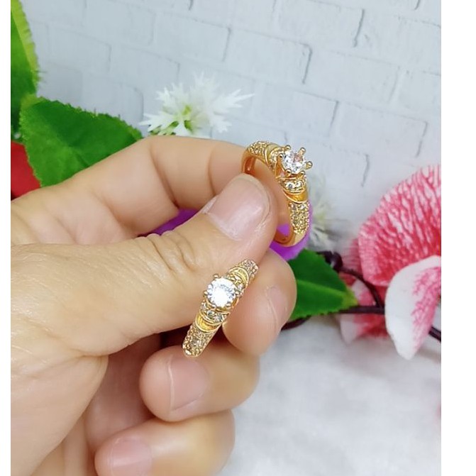 Cincin  xuping permata lapis emas 18k a0015-0018