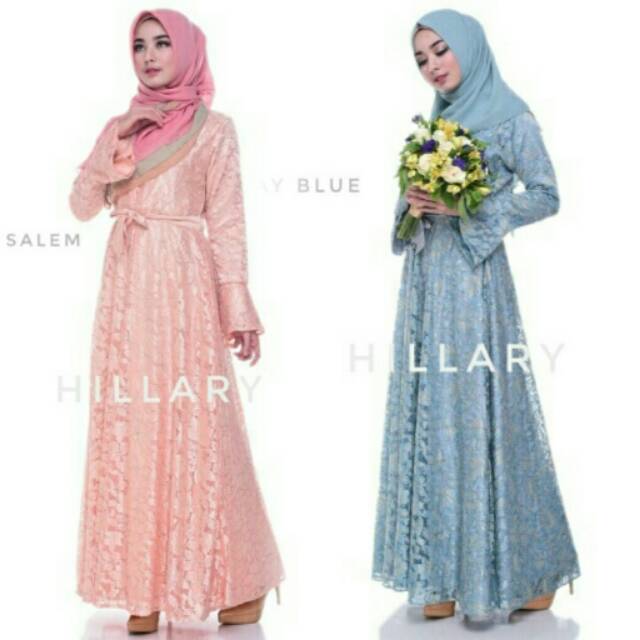 Gamis brukat Hillary | Gamis Branded | Gamis pesta