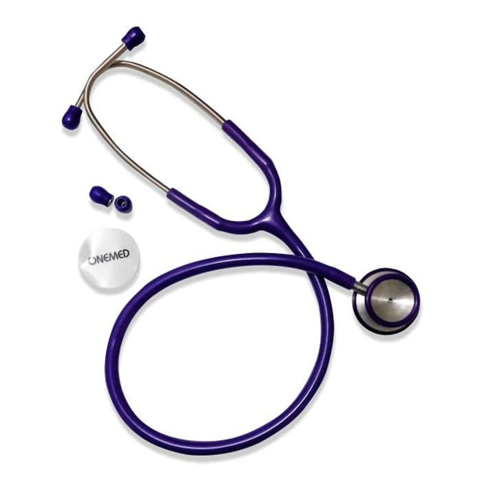 New Stethoscope Dewasa Stainless Ungu OneMed