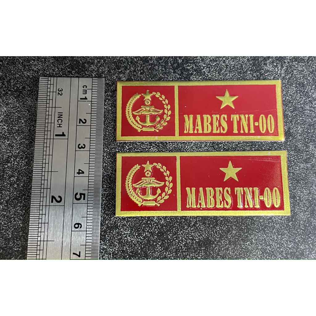 Sticker Plat Mabes TNI - Stiker Plat MABES - Stiker TNI- Kecil