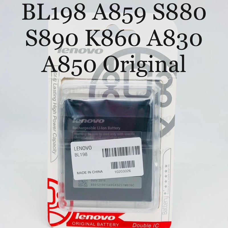 PROMO BATERAI ORIGINAL BL198 A859 S880 S890 K860 A830 A850 DOUBLE IC