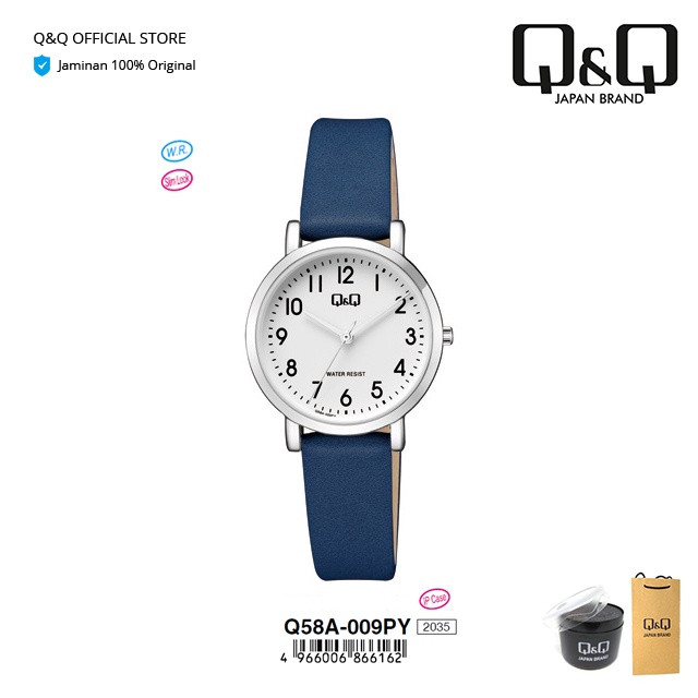 Q&Q QnQ QQ Original Jam Tangan Arloji Wanita Fashion Analog Kulit - Q58 Q58A Water Resist 3 BAR-7
