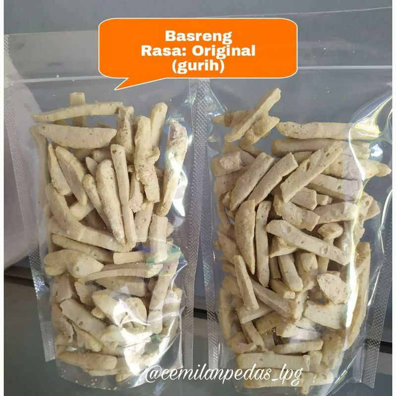 BASRENG (BASO GORENG) pedas gurih renyah kemasan 100 gram-Original (gurih)