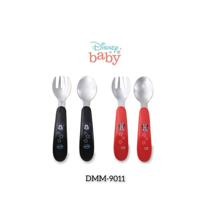 Lusty Bunny Disney Stainless Steel Fork &amp; Spoon Sendok Garpu Makan Bayi DMM-9011