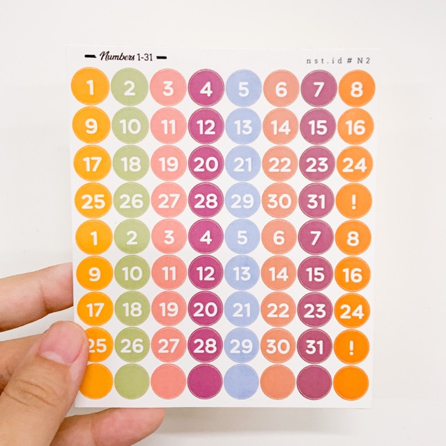 Stiker Dot Candy Warna Warni Alphabet Huruf Angka Weekly Monthly Planner Judul Bujo Shopee Indonesia