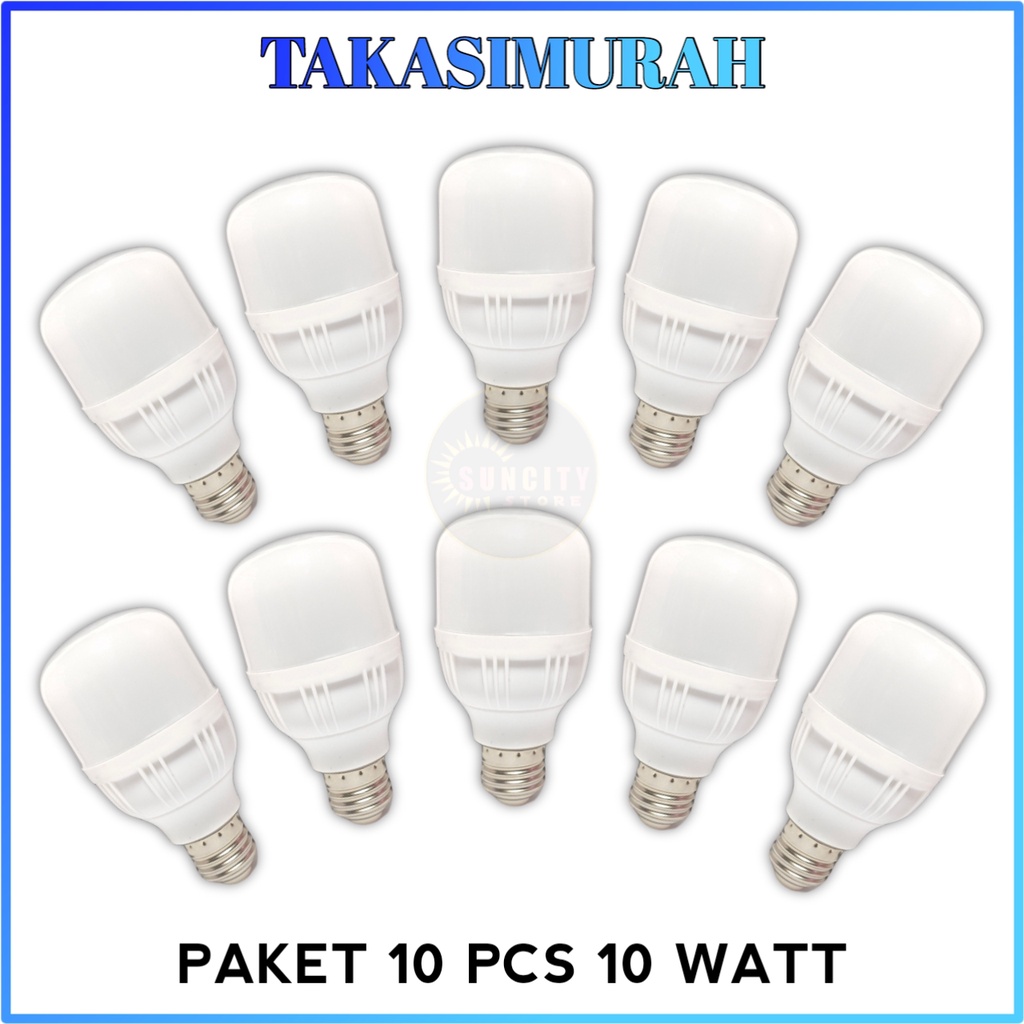 Paket 10 Pcs TAKASIMURAH Lampu LED Capsule 10 Watt - Cahaya Putih