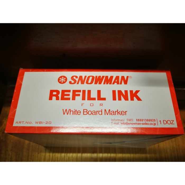 

TULIS-ALAT- REFILL/ ISI TINTA WHITE BOARD SNOWMAN - HITAM -ALAT-TULIS.