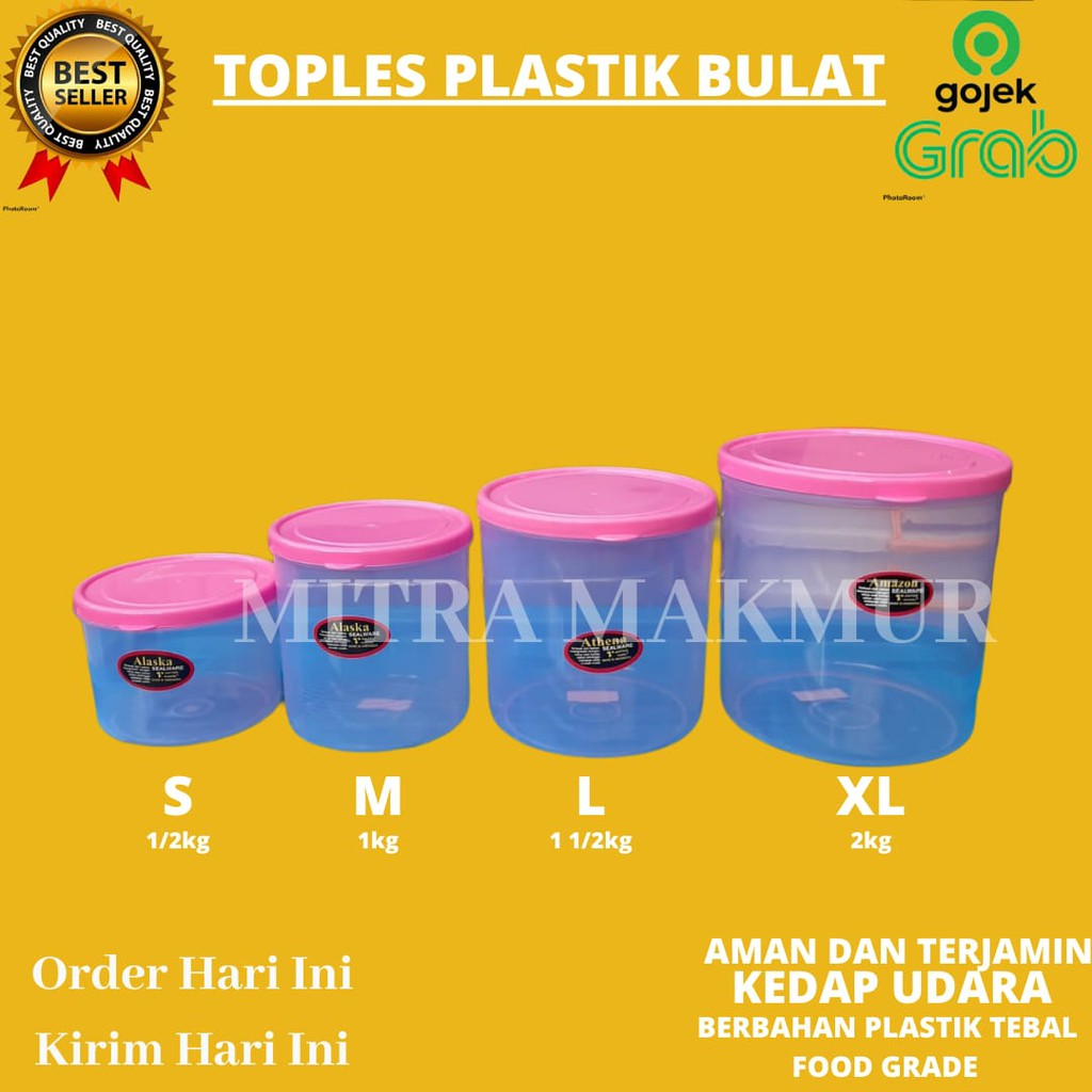 TOPLES PLASTIK MINI BULAT S-M-L-XL