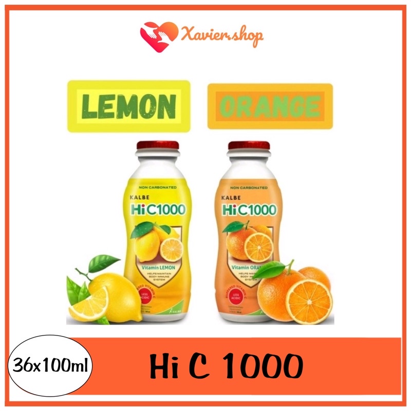 HI C 1000 isi 36botol Minuman Vitamin C 1000 rasa Lemon dan Jeruk