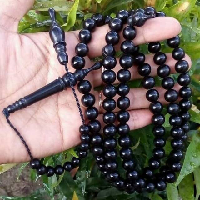 Tasbih kayu galih kelor hitam asli 8mm tasbeh 99 CLW