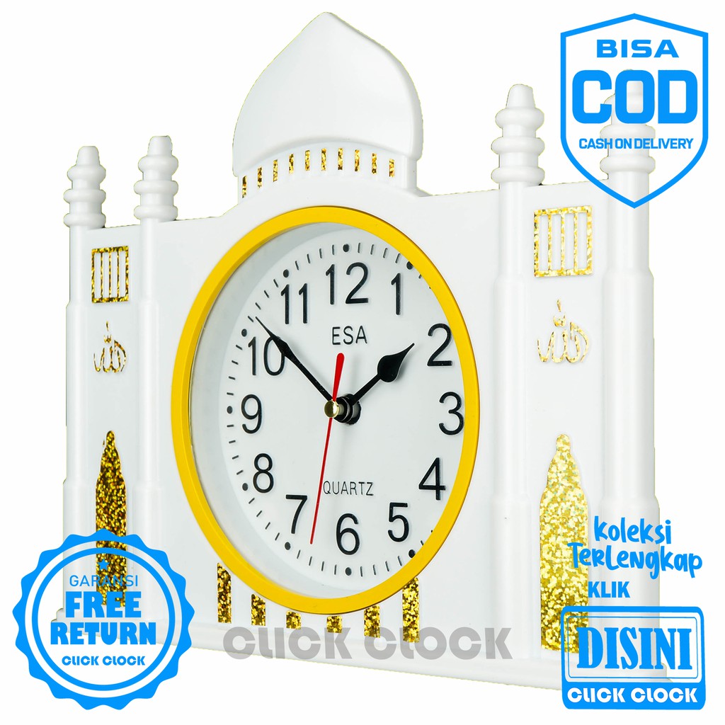 Jam Dinding Nuansa Islami Wall Clock Dekorasi Rumah Minimalis ESA