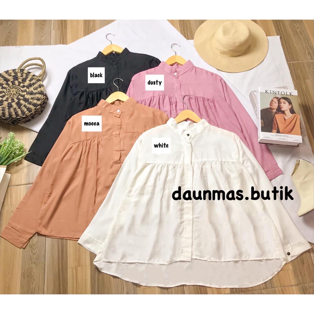 1KG MUAT 5PCS | CRINCLE KEMEJA RAYON PREMIUM HITS OOTD SELEBGRAM FASHION GROSIR MURAH WANITA