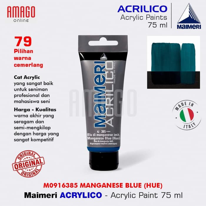 

MAIMERI Acrilico - Acrylic Paint - Manganese Blue - 75ml - M0916385