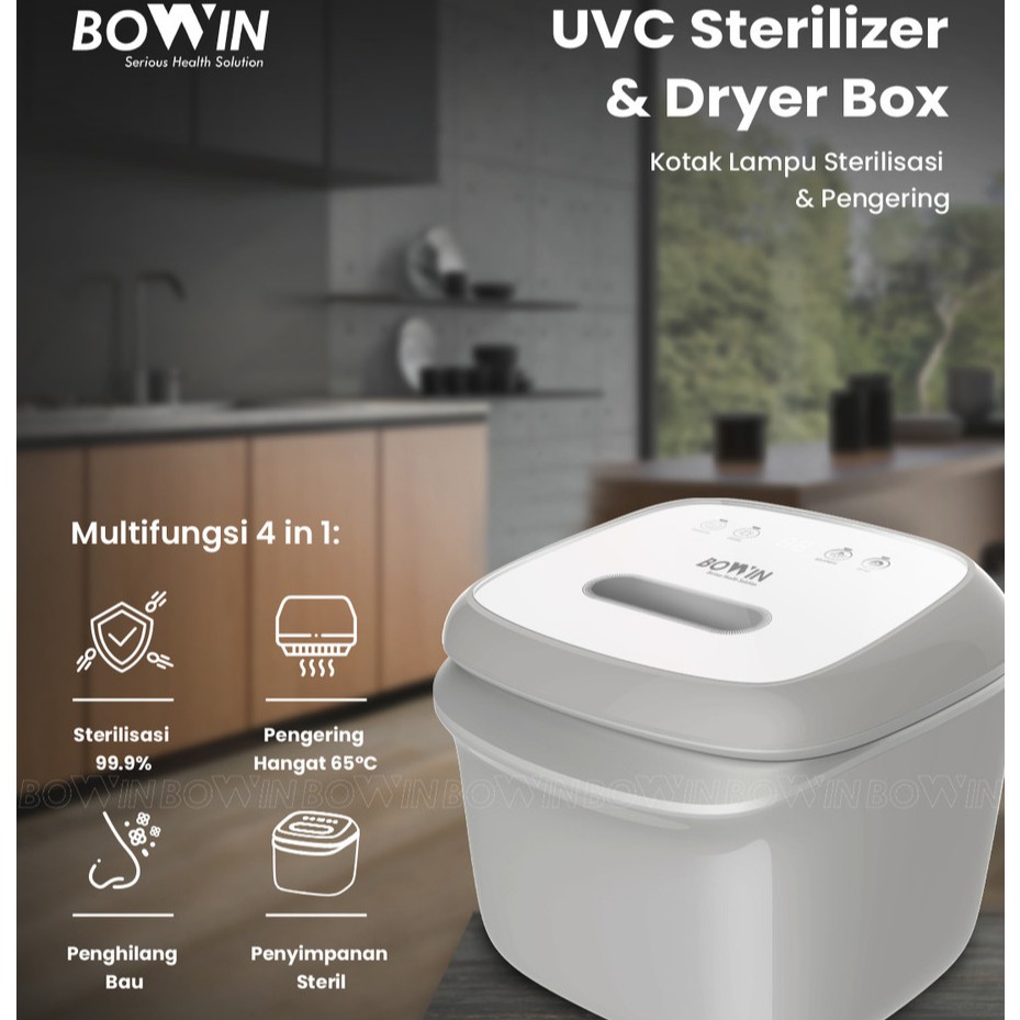 Bowin UVC Sterilizer & Dryer 4in1 (Baby Box Sterilisasi & Pengering)