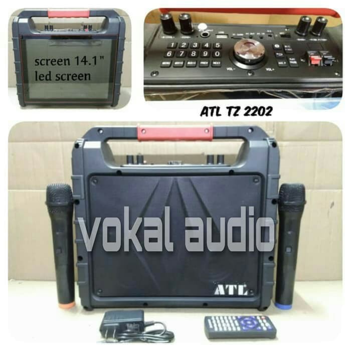 speaker portable layar 14inch karaoke box ATL TZ 2202 speaker box kara