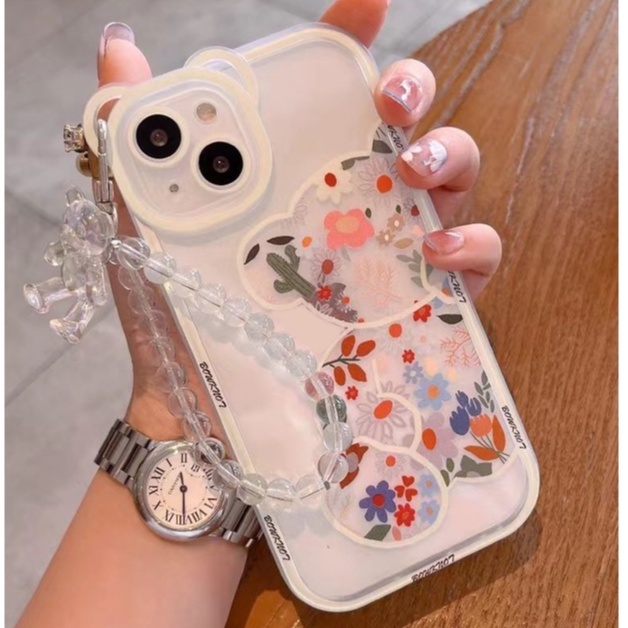 Soft Case Silikon Transparan Desain Telinga Beruang 3D Untuk iphone 14 13 Pro Max 11 Pro Max 12 XR X XS