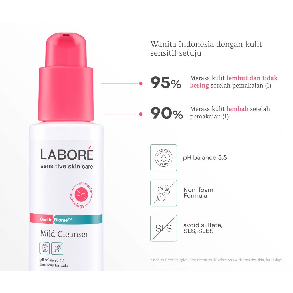 LABORE Gentle Biome Mild Cleanser untuk Kulit Sensitif