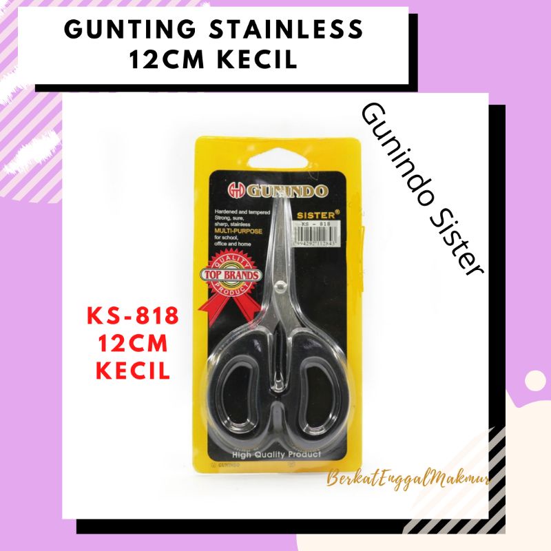 

Gunting Stainless Gunindo KS-818 Sister 12cm Kecil