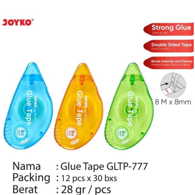 

Double Sided Tape / Pita Lem model baru / Glue Tape GLTP-777 Joyko