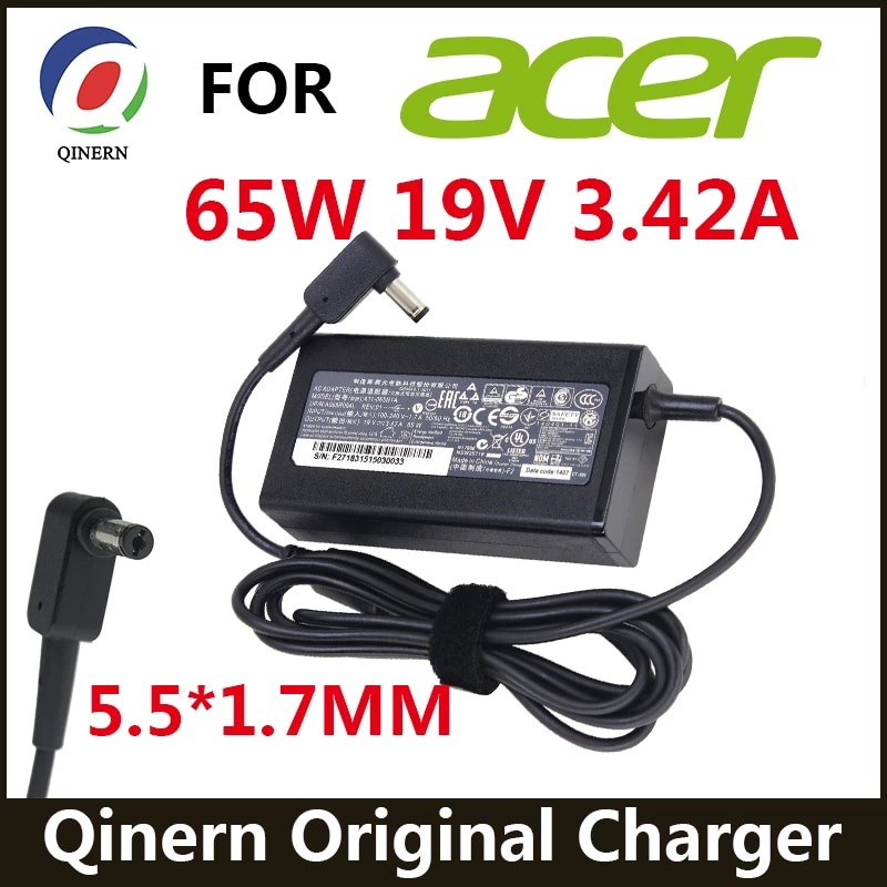 AC Adapter-Charger for Acer-Aspire N19C3 E5 E1 E15 E5-576 N16Q2 E5-575 V5 N17Q4 PA-1650-86 N17C4 Aspire 3 5 A315 R7 M5 ES1 1080