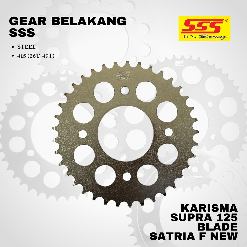 Gear gir karisma supra 125 blade satria fu new sss 415 31 32 33 34 35 36 37 38 39 40 41 42 43 44 45 46 47 48 49 50 STEEL SILVER