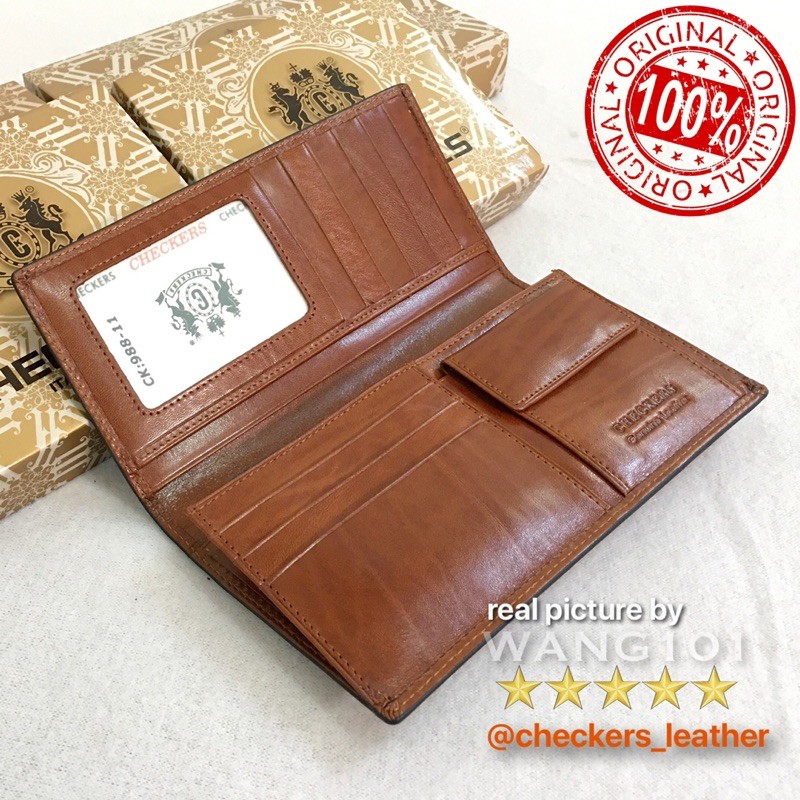 WANG101 Dompet Kulit CHECKERS 11N Original Jaminan Asli atau Uang Kembali
