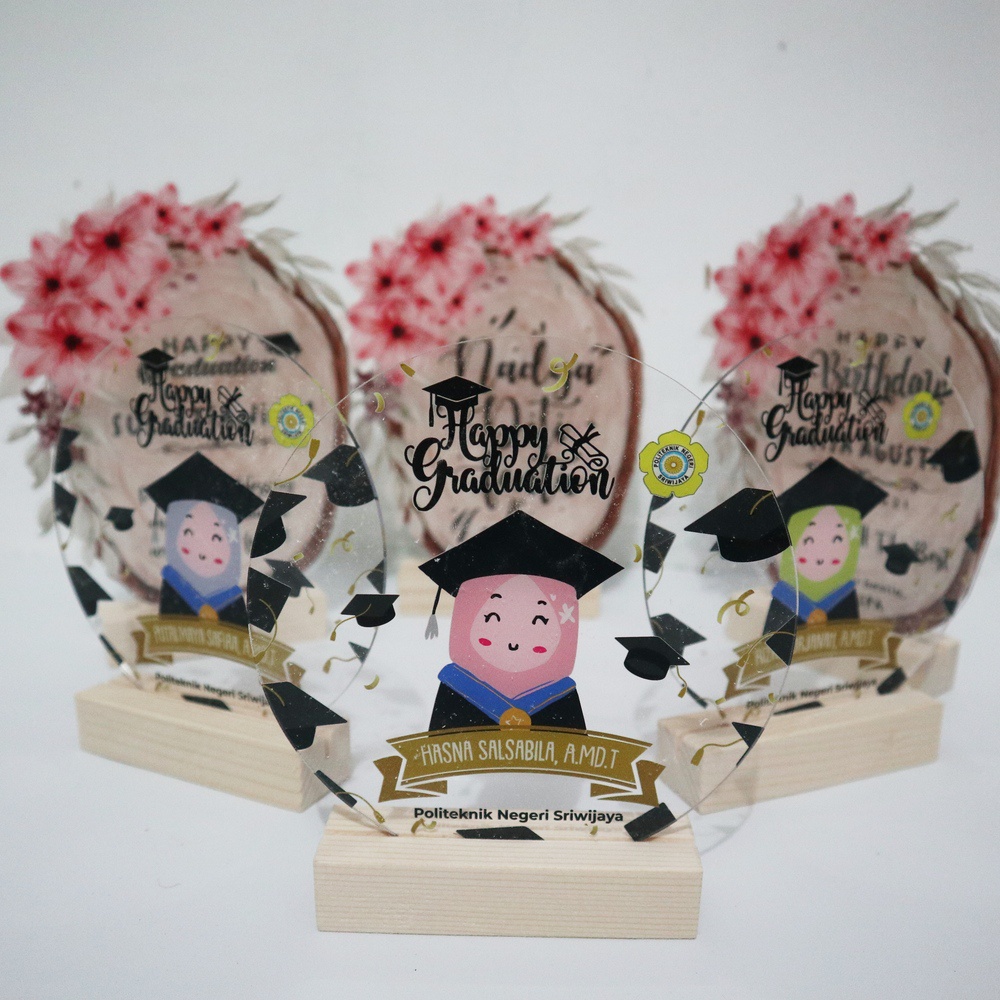Gift Acrylic Custom | Kado Wisuda / Wedding | Hadiah Ulang Tahun | Hampers Plakat Akrilik