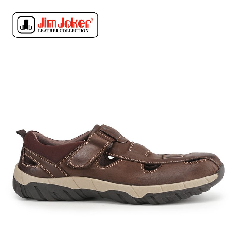 Sepatu Sandal Pria Jim Joker Look Coffe Original