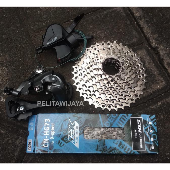 ORIGINAL  Groupset 9 Speed Sepeda Lipat RD Short Pendek Shimano Troy Noris