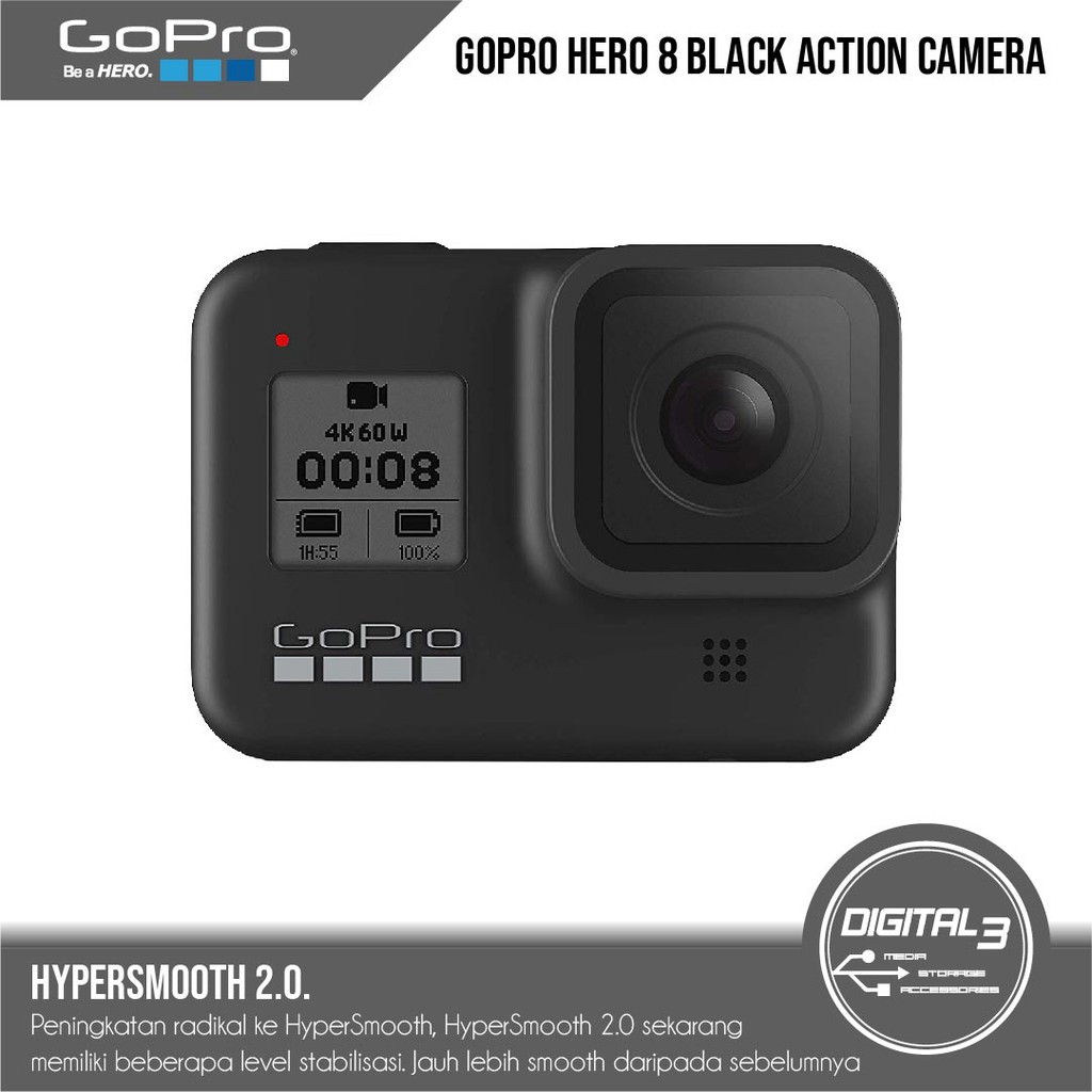 GoPro HERO 8 Black Go Pro Original Action Camera Garansi TAM