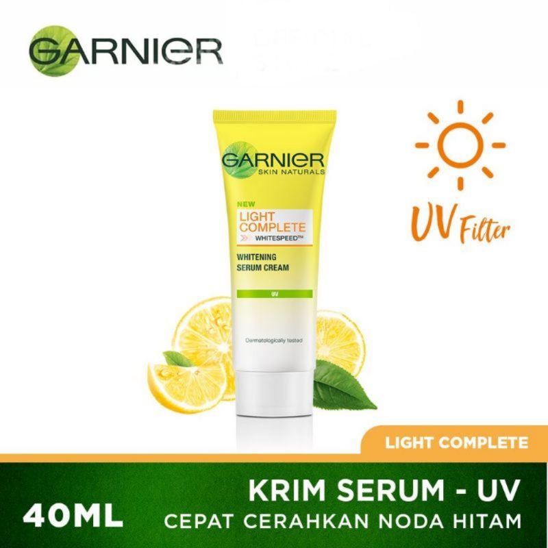 Garnier Bright Complete White Speed Day Serum Cream Uva/Uvb Skin Care - 40 ml (Light complete)