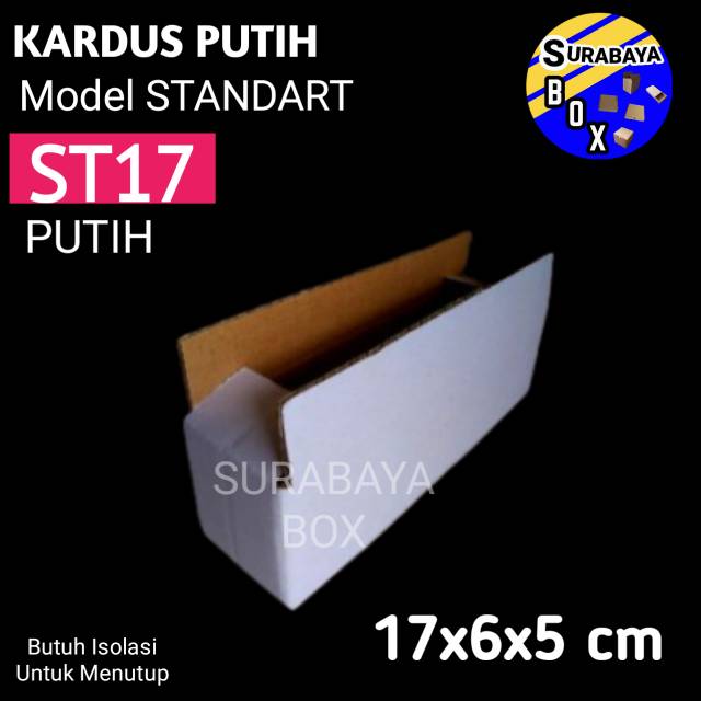 

KOTAK ST-17 PUTIH KARDUS 17x6x5 KARTON BOX DUS PACKING HP AKSESORIS
