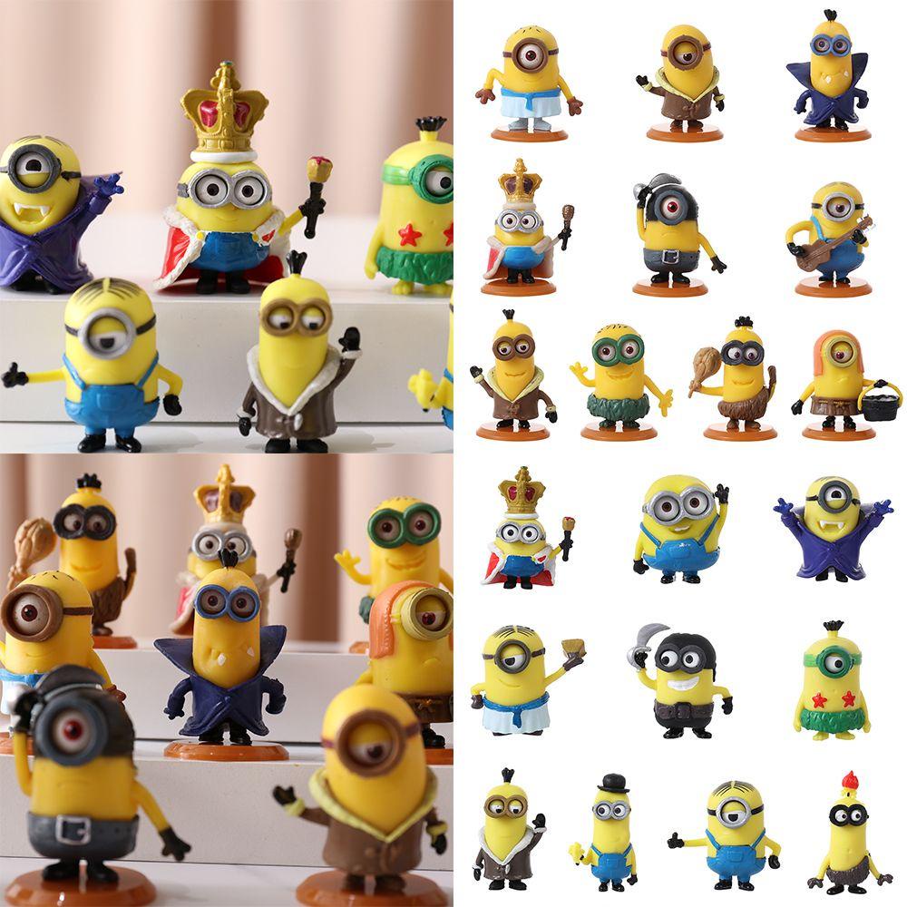 Wonder 10pcs/set Ornamen Minions PVC 3D Home Decor Anak Gru Agnes