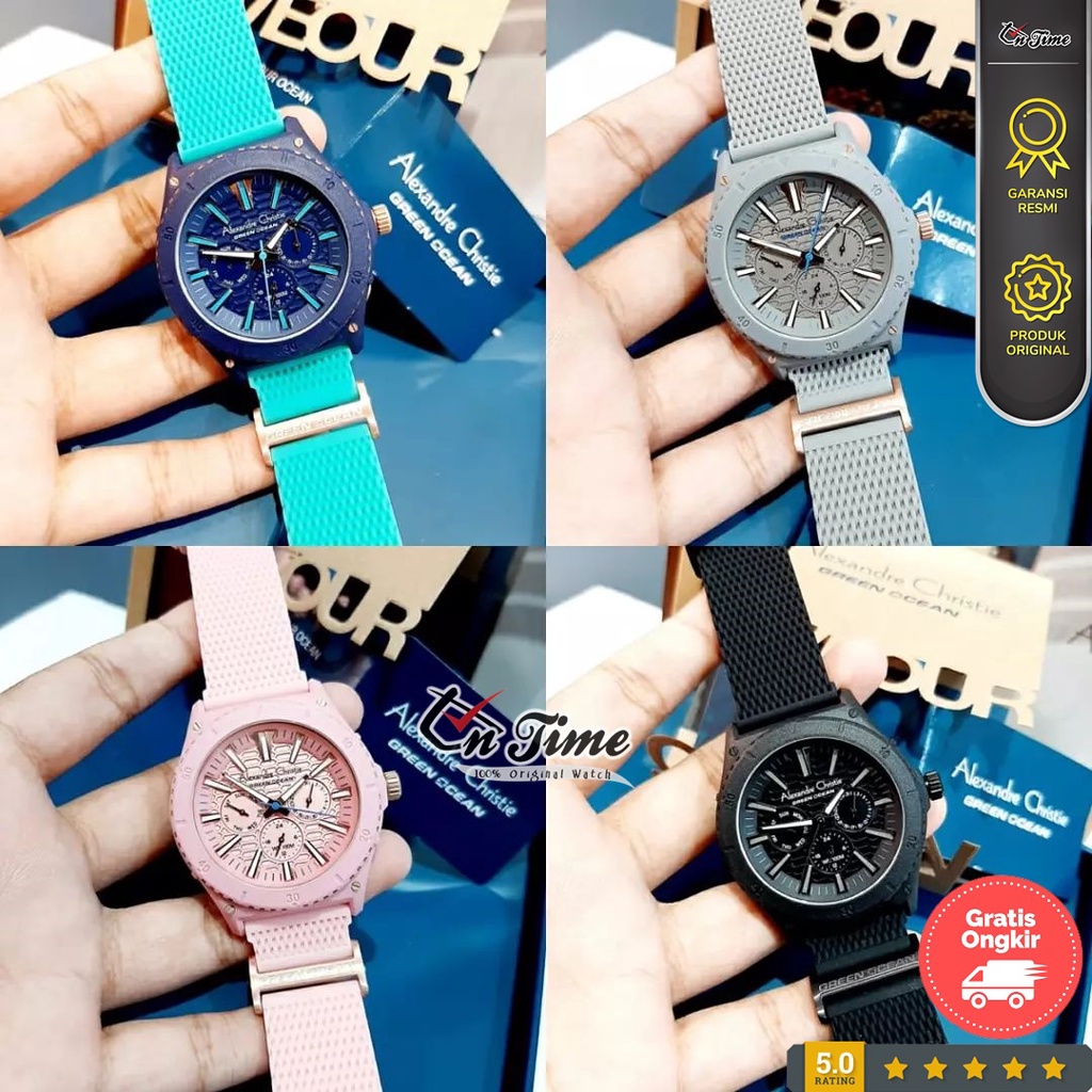 Alexandre Christie AC 6584 Green Ocean Jam Tangan Pria