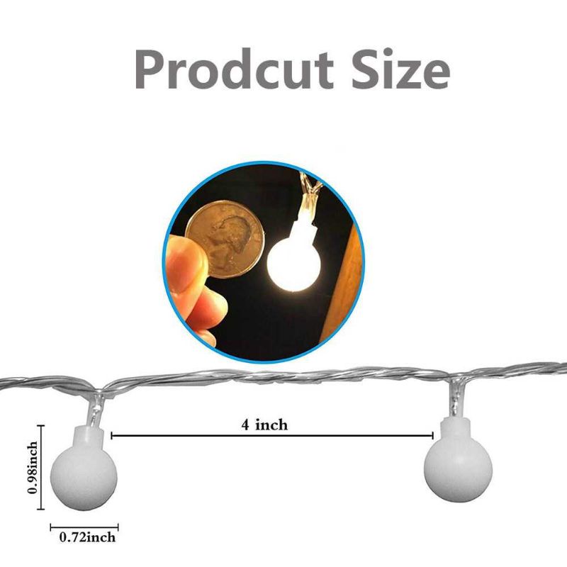  Lampu Hias Sperical Light String / Lampu hias dekorasi tenda 3 mode / Lampu tumbler