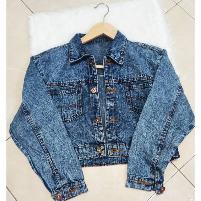 Jaket Crop Jeans Nagita Ligh Blue