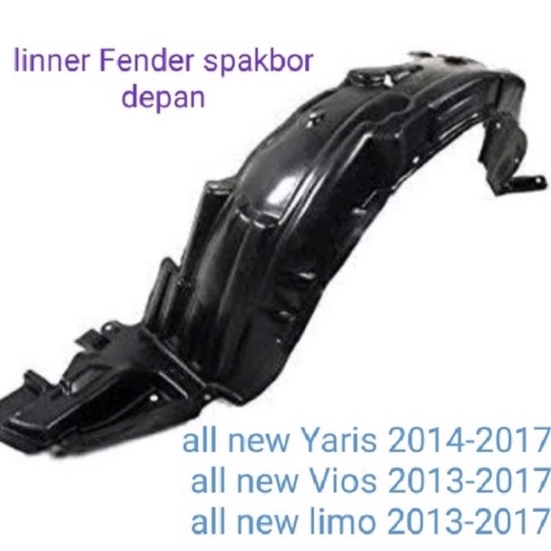 Liner Fender Spakbor Sepakbord Spakboard Depan Yaris Vios Limo Gen 3 ORIGINAL