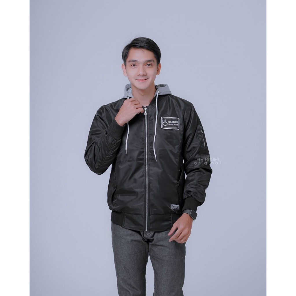 JAKET BOMBER HOODIE / JAKET PRIA BOMBER HOODIE THE BOJIEL