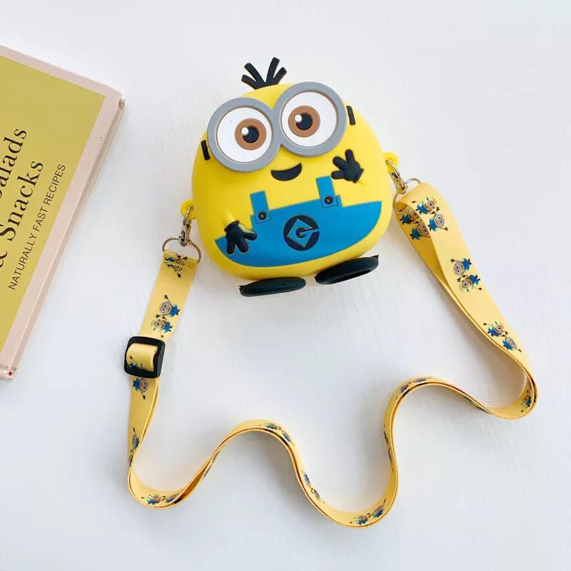 Hokkiterus21⭐⭐⭐⭐⭐ TAS JELLY MINION rubber selempang anak dewasa korea cute earphone headseat earphones headseat acc minion popcorn minion tumbler minion mcd minion tray happy meals